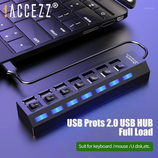 hubs accezz usb hub 4/7 port multiple splitter with on/off switchs power adapter led expander for pc lapcomputer accessories1
hubs accezz usb hub 4/7 port multiple splitter with on/off switchs power adapter led expander for pc lapcomputer accessories1