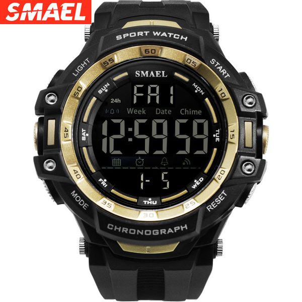 smael multi function sports timing men's watch outdoor waterproof large screen double display night light alarm clock electronic watch, Slivery;brown
smael multi function sports timing men's watch outdoor waterproof large screen double display night light alarm clock electronic watch, Slivery;brown
