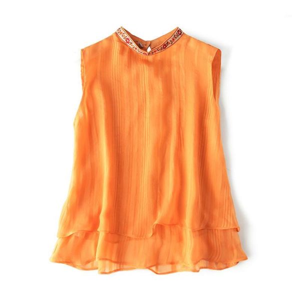 real summer silk blouse women clothes 2020 casual vintage embroidery mesh female t-shirt sleeveless red tank lw4831, White
real summer silk blouse women clothes 2020 casual vintage embroidery mesh female t-shirt sleeveless red tank lw4831, White