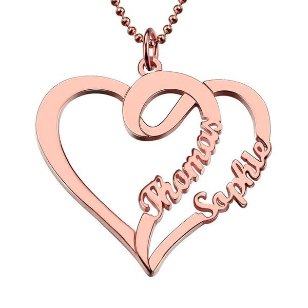 pendant necklaces women fashion double heart love necklace with two names rose gold custom name for lover couple jewelry gift, Silver
pendant necklaces women fashion double heart love necklace with two names rose gold custom name for lover couple jewelry gift, Silver