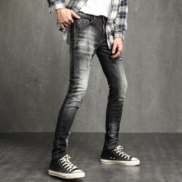 fashion classical men jeans vintage designer slim fit paint pants retro wash italian style streetwear hip hop1, Blue
fashion classical men jeans vintage designer slim fit paint pants retro wash italian style streetwear hip hop1, Blue
