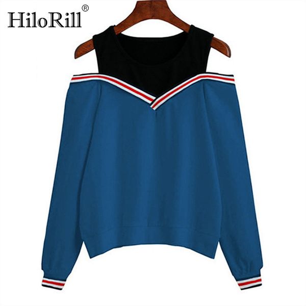 hilorill women pullover 2020 striped off shoulder hoodies pullover casual autumn long sleeve sweatshirt jumper sudaderas mujer lj201102, Black
hilorill women pullover 2020 striped off shoulder hoodies pullover casual autumn long sleeve sweatshirt jumper sudaderas mujer lj201102, Black