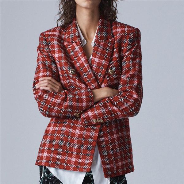 csmdtyjl office ladies plaid women tweed blazer coat causal long sleeve autumn winter coat jacket pocket female suit blazer, White;black
csmdtyjl office ladies plaid women tweed blazer coat causal long sleeve autumn winter coat jacket pocket female suit blazer, White;black