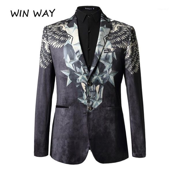 win way stylish stage costume casual slim fit party dinner blazer men tide male print outerwear1, White;black
win way stylish stage costume casual slim fit party dinner blazer men tide male print outerwear1, White;black