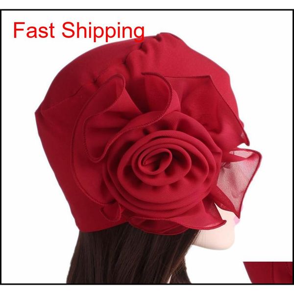 women large flower stretch scarf hat ladies elegant fashion hair accessories chemotherapy hat qylsrw bdehome, Silver
women large flower stretch scarf hat ladies elegant fashion hair accessories chemotherapy hat qylsrw bdehome, Silver