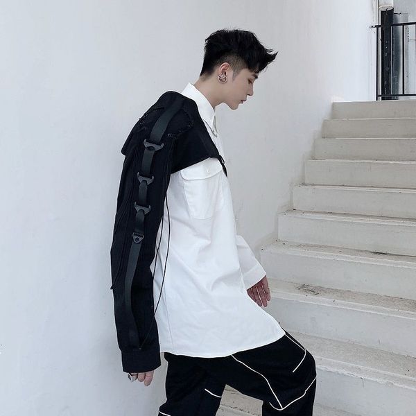 2021 the harajuku t black hip-hop shirt long-sleeve personality stylist hair vest with stage attire on xdoi tw71, White;black
2021 the harajuku t black hip-hop shirt long-sleeve personality stylist hair vest with stage attire on xdoi tw71, White;black