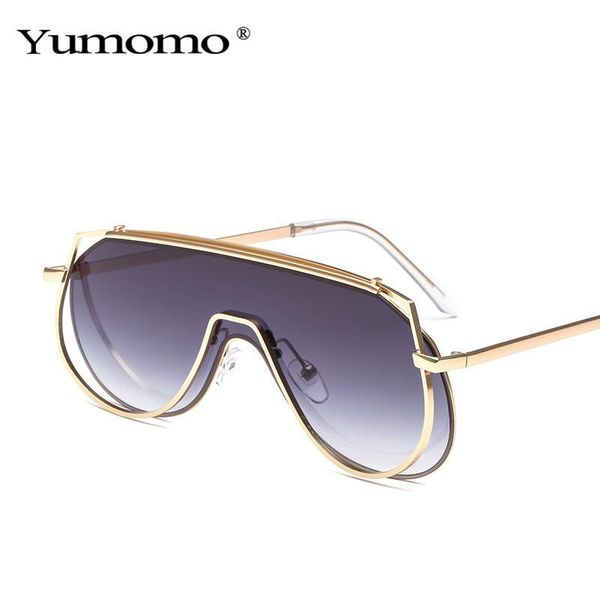 sunglasses fashion one piece women oversized mirror men shades glasses trend unique female eyewear uv400, White;black
sunglasses fashion one piece women oversized mirror men shades glasses trend unique female eyewear uv400, White;black