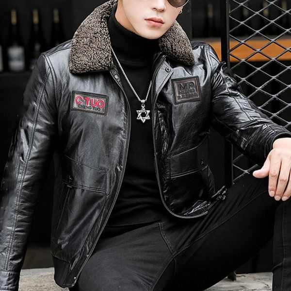 new style flight suit leather jacket male god fan live printing lapel zipper youth middle-aged7525, Black
new style flight suit leather jacket male god fan live printing lapel zipper youth middle-aged7525, Black