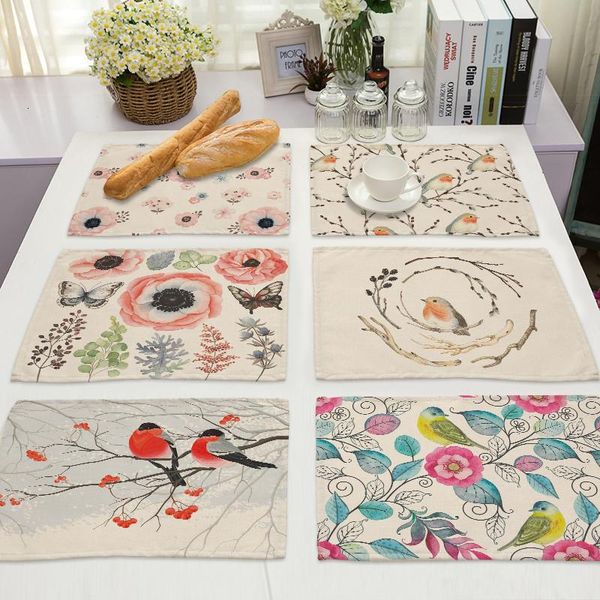 1pcs bird pattern kitchen placemat cotton linen flower pad dining table mats bowl cup mat 42*32cm home decor mp0097
1pcs bird pattern kitchen placemat cotton linen flower pad dining table mats bowl cup mat 42*32cm home decor mp0097