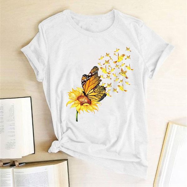 butterfly sunflower birds print t-shirts women summer aesthetic clothes harajuku short sleeve graphic tees casual ropa mujer, White
butterfly sunflower birds print t-shirts women summer aesthetic clothes harajuku short sleeve graphic tees casual ropa mujer, White