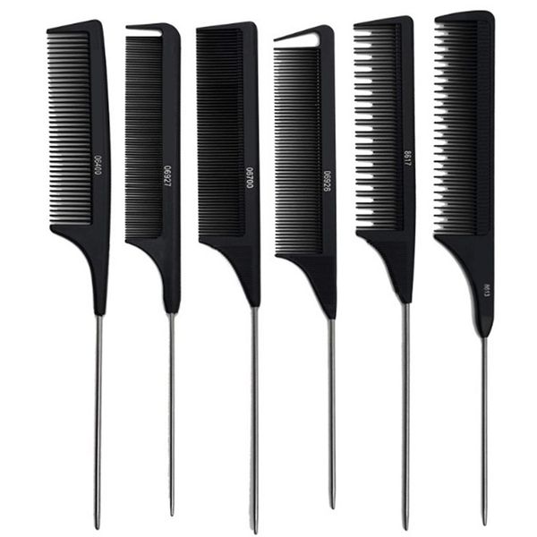 professional heat resistant salon black metal pin tail antistatic comb hard carbon cutting hair trimmer brushes-2pcs
professional heat resistant salon black metal pin tail antistatic comb hard carbon cutting hair trimmer brushes-2pcs