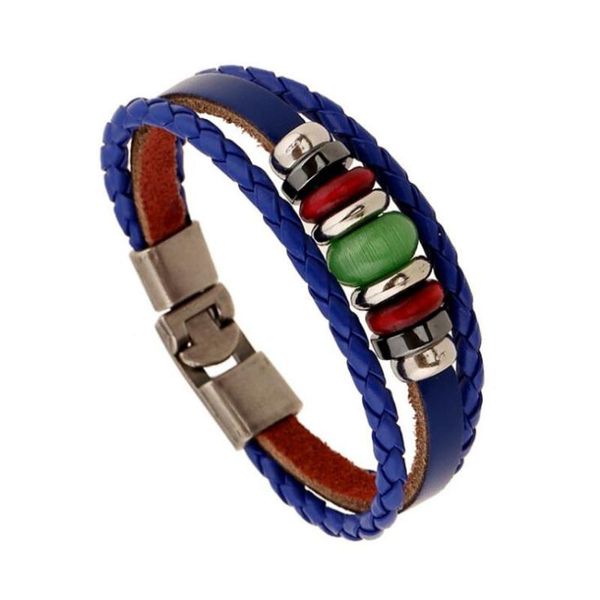 charm bracelets retro green beads charms braided blue leather wristband bracelet for women men bead male female jewelry mjb023, Golden;silver
charm bracelets retro green beads charms braided blue leather wristband bracelet for women men bead male female jewelry mjb023, Golden;silver