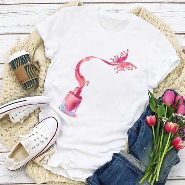 women graphic 90s butterfly beauty make up fingernail print summer t-shirt lady womens clothing clothes tee female t shirt, White
women graphic 90s butterfly beauty make up fingernail print summer t-shirt lady womens clothing clothes tee female t shirt, White