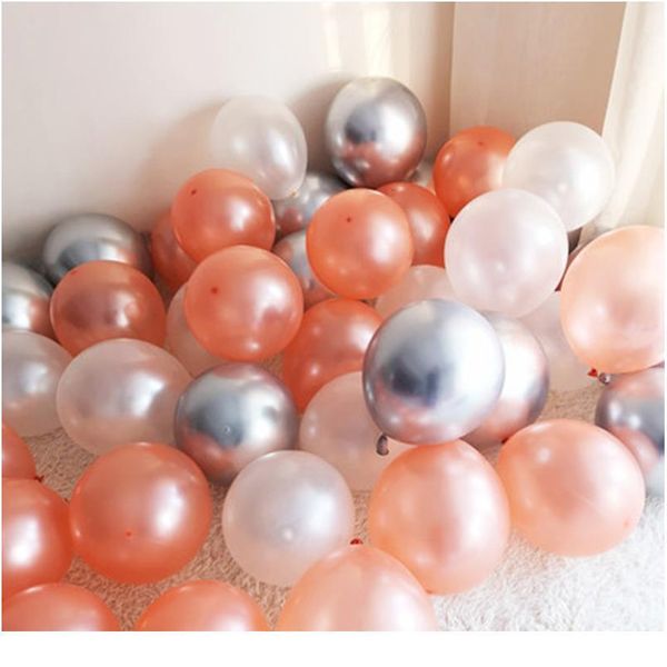 12pcs/lot pink latex balloon gold silver chrome happy birthday wedding bridal shower theme air helium decor part bbydep
12pcs/lot pink latex balloon gold silver chrome happy birthday wedding bridal shower theme air helium decor part bbydep
