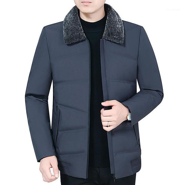 men's down & parkas men's business casual jacket thickened middle aged warm and comfortable white duck father's coat man1, Black
men's down & parkas men's business casual jacket thickened middle aged warm and comfortable white duck father's coat man1, Black