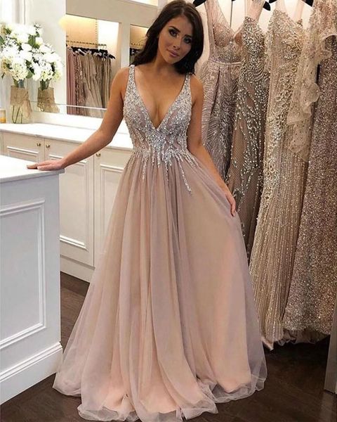 2021 new arrival long prom dresses deep v neck beading floor length evening party gown girls birthday sweet party gowns, Black
2021 new arrival long prom dresses deep v neck beading floor length evening party gown girls birthday sweet party gowns, Black