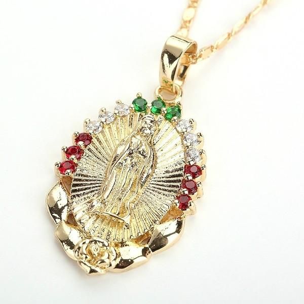 pendant necklaces exquisite gold crystal zircon virgin mary necklace cz ladies religious prayer & pendants fashion jewelry gifts, Silver
pendant necklaces exquisite gold crystal zircon virgin mary necklace cz ladies religious prayer & pendants fashion jewelry gifts, Silver