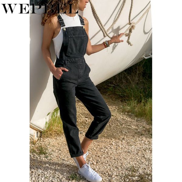 fashion women summer pocket bib denim jeans full length overall ladies solid loose casual jumpsuit pants q1210, Black;white
fashion women summer pocket bib denim jeans full length overall ladies solid loose casual jumpsuit pants q1210, Black;white