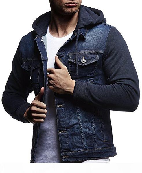 men's casual hooded denim jacket knitted hooded design long sleeve mens clothing coat male jean coat styles, Black;brown
men's casual hooded denim jacket knitted hooded design long sleeve mens clothing coat male jean coat styles, Black;brown