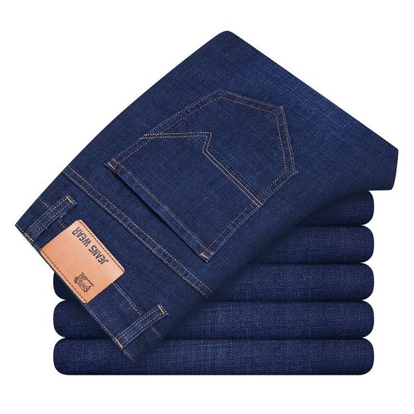 men's jeans voreloce cotton stretch slim straight denim 2021 spring brand classic pocket business casual, Blue
men's jeans voreloce cotton stretch slim straight denim 2021 spring brand classic pocket business casual, Blue
