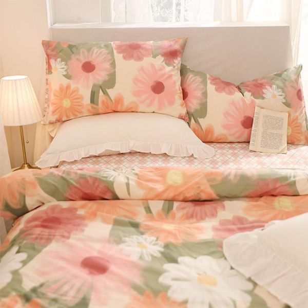 cute sweet pink flower bedding set kid teen girl,cotton twin full lovely home textile bed sheet pillow case quilt cover1
cute sweet pink flower bedding set kid teen girl,cotton twin full lovely home textile bed sheet pillow case quilt cover1