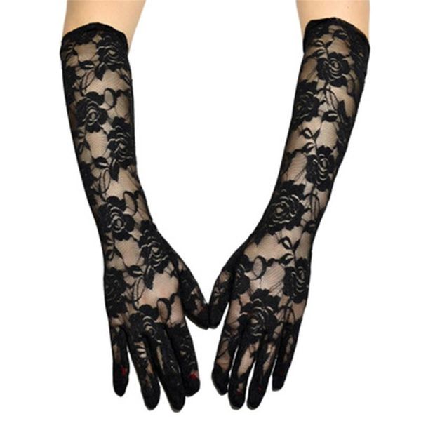 five fingers gloves summer female full finger rose net yarn long sunscreen driving lace elastic uv transparent etiquette mittens h67, Blue;gray
five fingers gloves summer female full finger rose net yarn long sunscreen driving lace elastic uv transparent etiquette mittens h67, Blue;gray