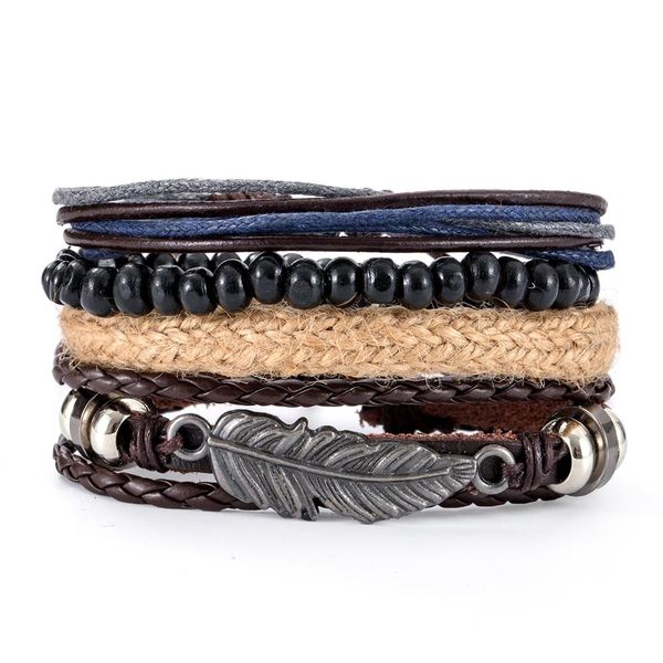 vintage wood beads retro multilayer leather bracelet male fashion braided handmade rope wrap bracelets & bangles for men jlljeh
vintage wood beads retro multilayer leather bracelet male fashion braided handmade rope wrap bracelets & bangles for men jlljeh