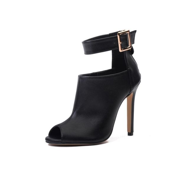 boots aneikeh woman short open toe patent leather chunky shoes buckle strap high heels 11.5cm hollow out summer dress, Black
boots aneikeh woman short open toe patent leather chunky shoes buckle strap high heels 11.5cm hollow out summer dress, Black