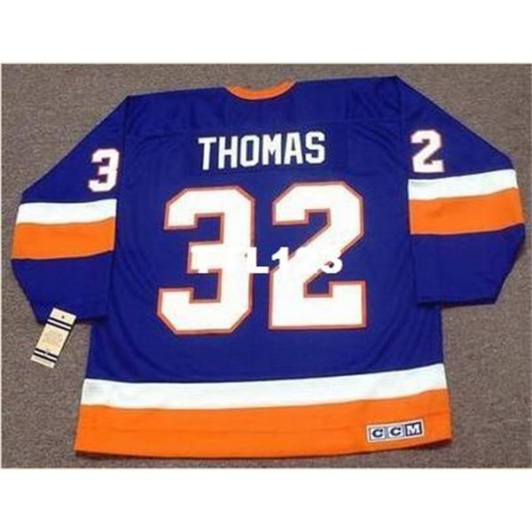 men #32 steve thomas new york islanders 1993 ccm vintage away home hockey jersey or custom any name or number retro jersey, Black 
men #32 steve thomas new york islanders 1993 ccm vintage away home hockey jersey or custom any name or number retro jersey, Black