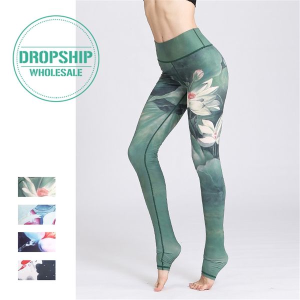 2020 gym women fitness yoga pants slim high waist sport leggings elastic romantic printed long tights for running tummy control lj200814, Black
2020 gym women fitness yoga pants slim high waist sport leggings elastic romantic printed long tights for running tummy control lj200814, Black