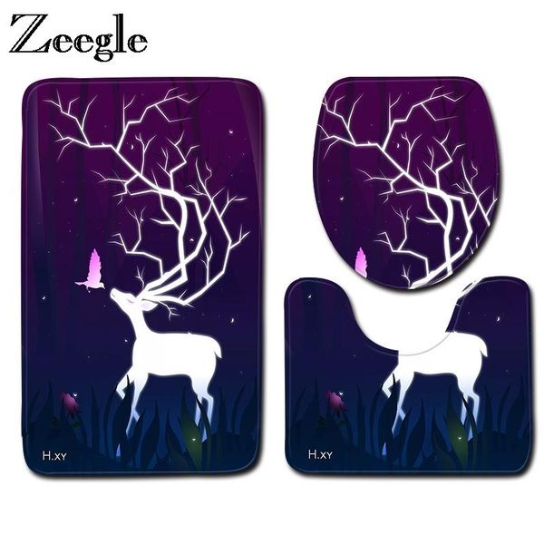 bath mats zeegle 3pcs mat 3d elk printed bathroom carpet non-slip rugs for toilet absorbent lid cover
bath mats zeegle 3pcs mat 3d elk printed bathroom carpet non-slip rugs for toilet absorbent lid cover