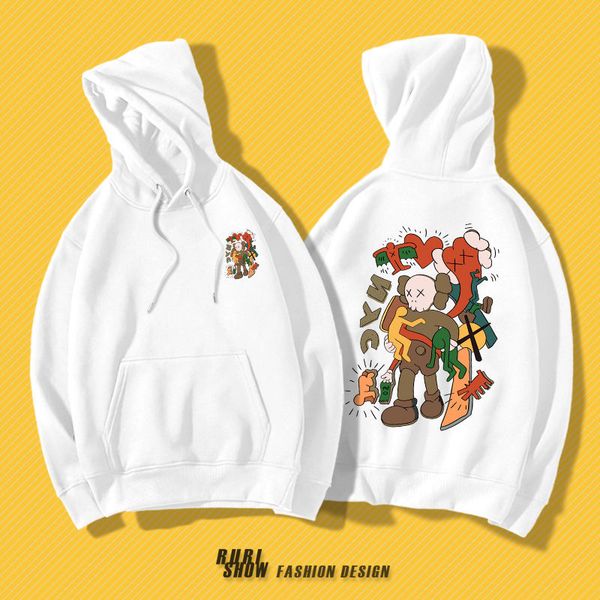 2021 men's and women's hooded sesame street joint autumn plus velvet loose hiphop couple hoodies, Black
2021 men's and women's hooded sesame street joint autumn plus velvet loose hiphop couple hoodies, Black
