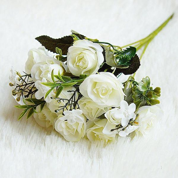 new sale artificial silk french rose floral bouquet fake flower arrange table daisy wedding flowers decor party accessory flores
new sale artificial silk french rose floral bouquet fake flower arrange table daisy wedding flowers decor party accessory flores