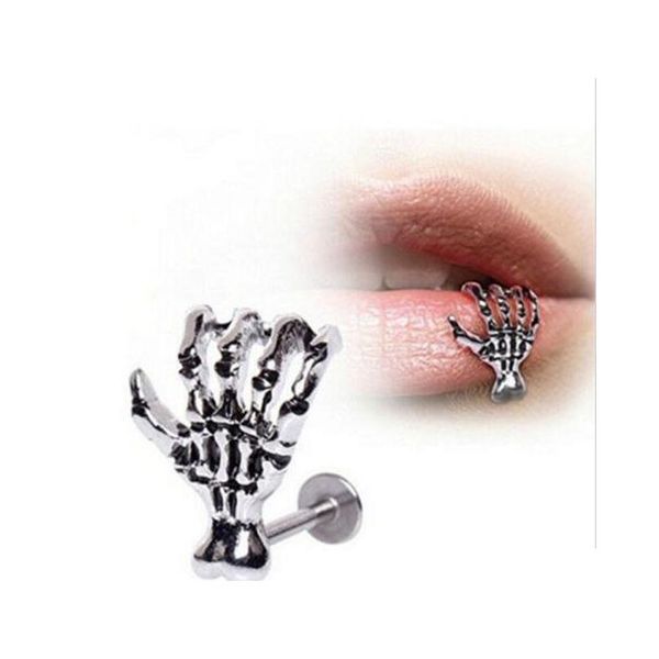 1 piece punk steel skull devil hand lip ring piercing jewelry skeleton labret for women men hand stud earring b sqcphh queen66, Black
1 piece punk steel skull devil hand lip ring piercing jewelry skeleton labret for women men hand stud earring b sqcphh queen66, Black