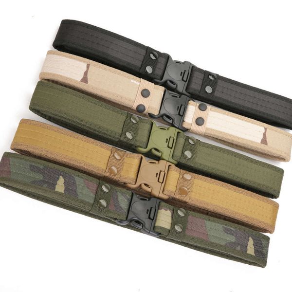 outdoor tactical nylon men's external canvas camouflage belt widened 5 plastic buckle military training 3.8 velcro, Black;brown
outdoor tactical nylon men's external canvas camouflage belt widened 5 plastic buckle military training 3.8 velcro, Black;brown