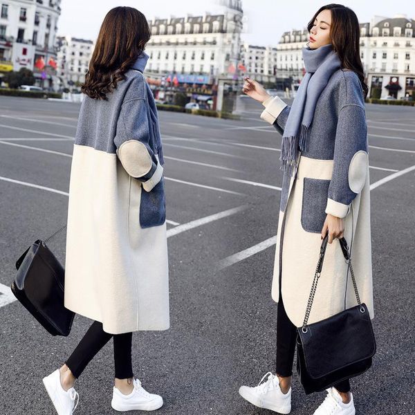 woolen coat women's mid-length autumn and winter new style 2020 korean version loose and thin popular stitching woolen coat, Black
woolen coat women's mid-length autumn and winter new style 2020 korean version loose and thin popular stitching woolen coat, Black