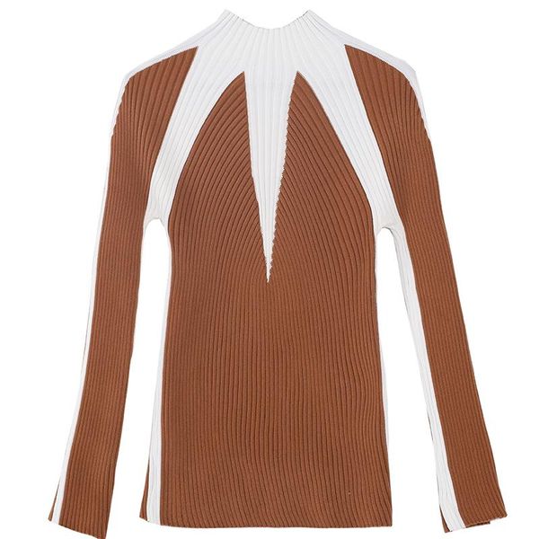 women's sweaters half-high collar sweater 2021 autumn winter thickened female long-sleeved stretch korean striped stitching bottoming, White;black
women's sweaters half-high collar sweater 2021 autumn winter thickened female long-sleeved stretch korean striped stitching bottoming, White;black