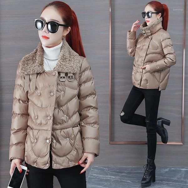 herstory 2021 women solid spring coats lambswool double breasted pockets jacket short outerwear female solid parkas1, Black
herstory 2021 women solid spring coats lambswool double breasted pockets jacket short outerwear female solid parkas1, Black