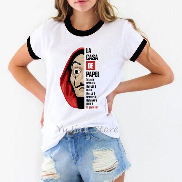 смешная футболка женщины одежда 2019 la casa de papel tshirt femme деньги heist tees teers серия женский футболка дом бумаги тройник, White
смешная футболка женщины одежда 2019 la casa de papel tshirt femme деньги heist tees teers серия женский футболка дом бумаги тройник, White