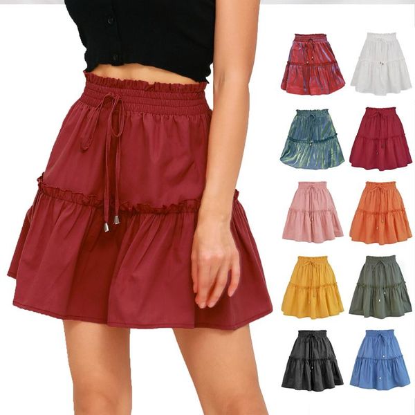 9-color twomen's fashion skirt high waist elastic solid color skirt, Black
9-color twomen's fashion skirt high waist elastic solid color skirt, Black