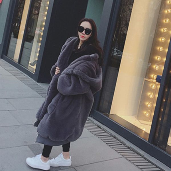 winter women of the fake rabbit fur woman long luxury leather jacket loose thick lapels plus size hairy hoodies female stuffed ik7p, Black
winter women of the fake rabbit fur woman long luxury leather jacket loose thick lapels plus size hairy hoodies female stuffed ik7p, Black