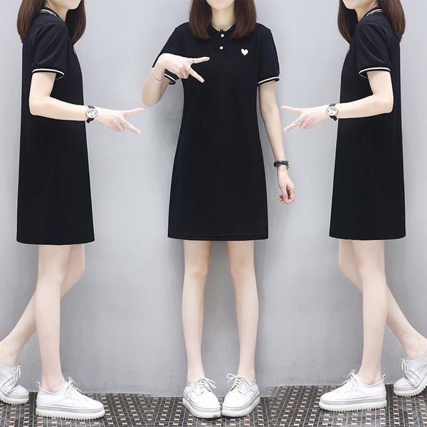 collar dress female summer new pink short thin short-sleeved sports dress, Black;gray
collar dress female summer new pink short thin short-sleeved sports dress, Black;gray