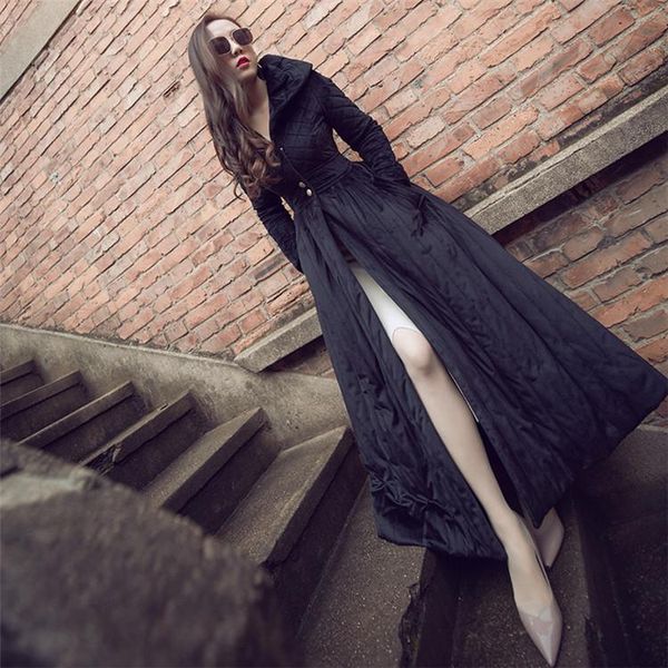 2020 winter women's cotton-padded coat, mid-length large fur collar warm jacket, thin waist design, over-knee long large-length cotton, Black
2020 winter women's cotton-padded coat, mid-length large fur collar warm jacket, thin waist design, over-knee long large-length cotton, Black