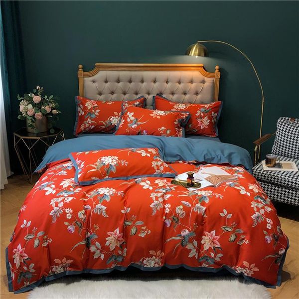 pastoral egyptian cotton bedsheet red flower print duvet cover bed linen flat sheet king size hometexitle for bedding room
pastoral egyptian cotton bedsheet red flower print duvet cover bed linen flat sheet king size hometexitle for bedding room