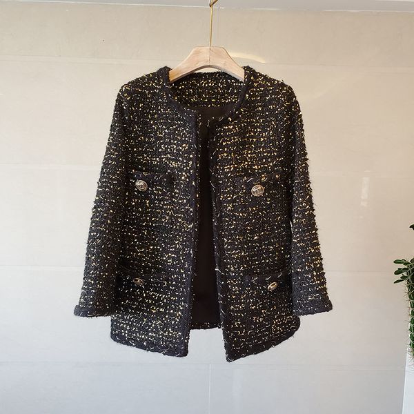 2021 new women elegant woolen tweed femme pockets formal wool jacket coats autumn winter small fragrance blazers coat 4169, Black;brown
2021 new women elegant woolen tweed femme pockets formal wool jacket coats autumn winter small fragrance blazers coat 4169, Black;brown
