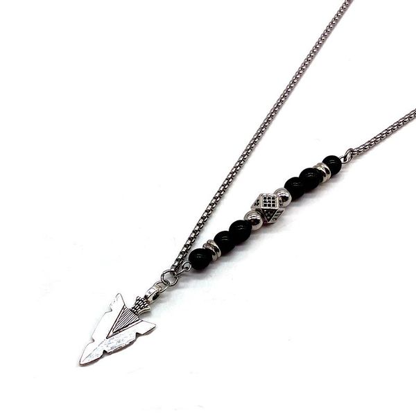 pendant necklaces 2021 fashion arrow men necklace classic cube strand beads stainless steel for jewelry gift, Silver
pendant necklaces 2021 fashion arrow men necklace classic cube strand beads stainless steel for jewelry gift, Silver