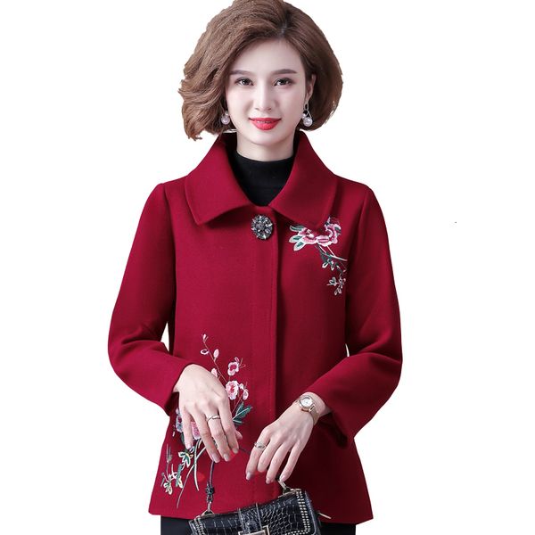 new middle-aged elderly mother winter long female wool short embroidered loose woolen jacket outerwear r591 l7u1, Black
new middle-aged elderly mother winter long female wool short embroidered loose woolen jacket outerwear r591 l7u1, Black