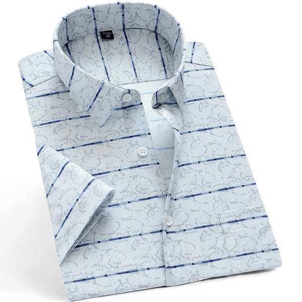plus size 6xl summer new men's short sleeve shirt breathable soft plaid striped printed fashion elastic holiday casual shirt, White;black
plus size 6xl summer new men's short sleeve shirt breathable soft plaid striped printed fashion elastic holiday casual shirt, White;black