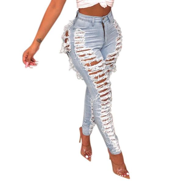 womens hole button zipper pocket jeans casual denim slim tight pencil pants broken hole fashion trend stretch denim pants#p1, Blue
womens hole button zipper pocket jeans casual denim slim tight pencil pants broken hole fashion trend stretch denim pants#p1, Blue