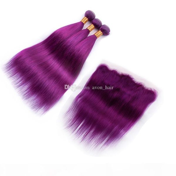 silky straight human 9a hair weft 3pcs with lace frontal pure purple color hair bundles with ear to ear lace frontal, Black;brown
silky straight human 9a hair weft 3pcs with lace frontal pure purple color hair bundles with ear to ear lace frontal, Black;brown